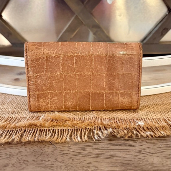 MIU MIU Key Holder Case | Brown | Y2180 | Croc Embossed crackled Leather | EUC - Picture 2 of 7